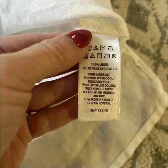 House of Harlow REVOLVE Linen Embroidered Top Medium White - Picture 12 of 12